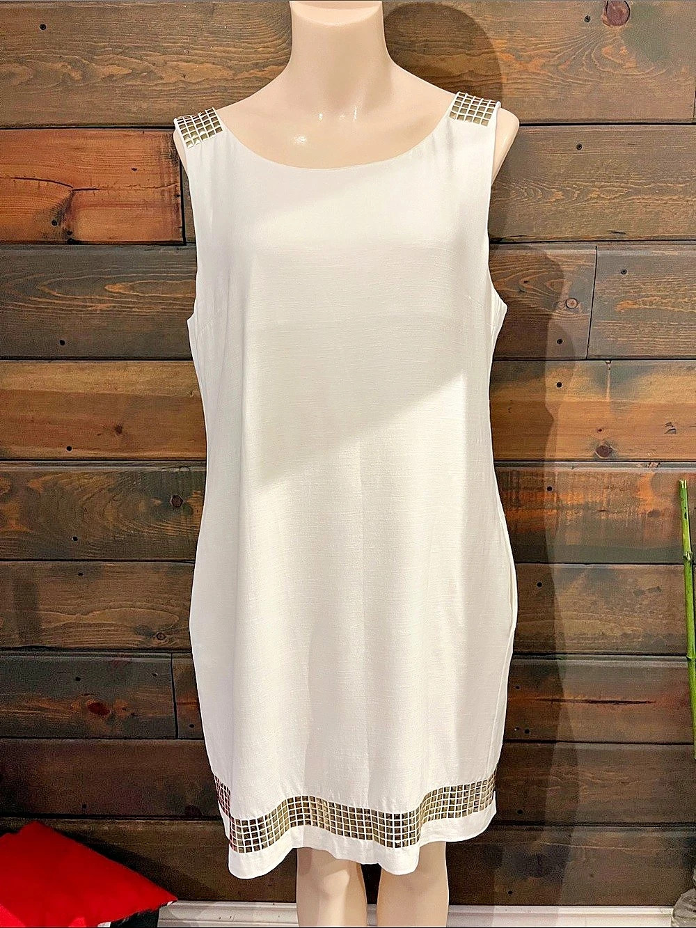 Versace versus VJC White Embellished Mini Dress Size 12 us Like New
